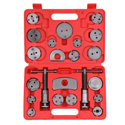 

22pcs Auto Universal Disc Brake Caliper Car Wind Back Pad Piston Compressor Automobile Garage Repair Tool Kit Set with Case