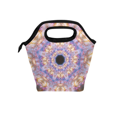 

Artistic Pattern Lunch Bag Tote Travel Picnic Insulated Handbags Portable Zipper Lunch Bag Box