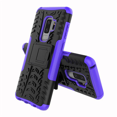

Fivice Samsung S9 Plus Case TPU anti-fall tire pattern back clip bracket phone case