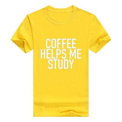 

Coffee Helps Me Study - Funny Student Men Cotton T-Shirt