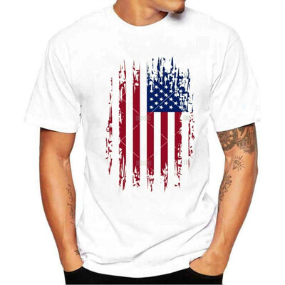 

2018 World Cup Men Plus Size Flag Print Tees Cotton T Shirt Blouse Tops