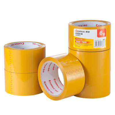 

(COMIX) 6 package 48mm * 100Y (91.4 meters) Beige strong sticky sealing tape office stationery JH4810-6