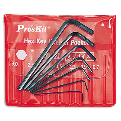 

Pro&39skit 8PK-022 Mini Hex Wrench 7pcs Metric 07-30mm