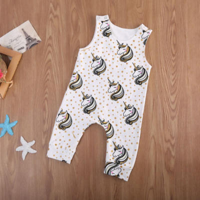 

Newborn Baby Boys Girls Unicorn Clothes Vest Rompers Jumpsuit Bodysuit Outfits F