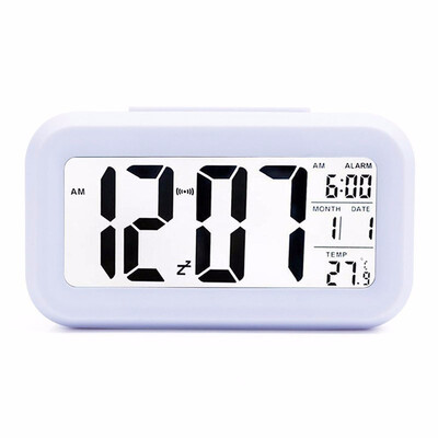 

Outdoor Battery Operated Small Digital Alarm Clock - Snooze Date Temperature&Light Sensor