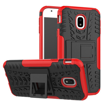 

Fivice Samsung J3 2017J320 Case TPU anti-fall tire pattern back clip bracket phone case