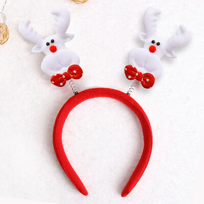 

Many memories of Christmas decorations headwear Christmas decorations Christmas tree packages Christmas ornaments tiara double doll headband red deer