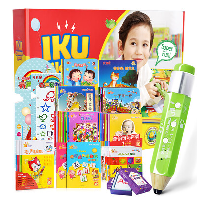 

Love to see the house to read the pen child early childhood learning point of time machine 3-5 years old English gift puzzle toys green 8G memory charge section 74 book set