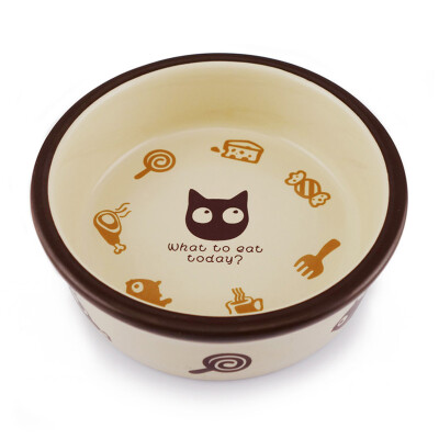 

Tada cats rice yellow round cartoon ceramic cat bowl