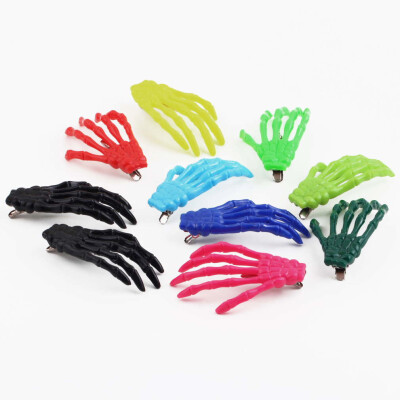 

10 PCs Cute Creepy Plastic Skeleton Hand Hair Clip Hairpin for Women Girls