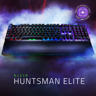 

Razer Huntsman Elite Wired Gaming Keyboard Mechanical Game Keyboard RGB Backlight Tactile Switches Ergonomic Design for PC Laptop