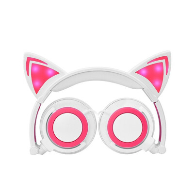 

Childrens cartoon cat ears light-emitting folding mobile phone music headset