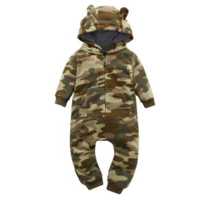 

Newborn Baby Infant Boy Girl Romper Hooded Jumpsuit Bodysuit Outfits Clothes New