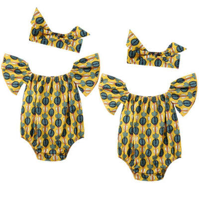 

Newborn Toddler Baby Girl Clothes Romper BodysuitHeadband Sunsuit Outfits Set