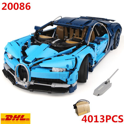 

New Lepin 20086 Technic Series Bugatti Supercar Racing Blue Chiron Building Blocks Bricks Toy Legoing 42083 Kids Gift