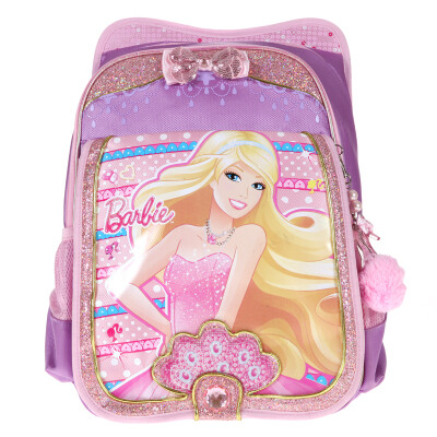 

Barbie (Barbie) female paragraph cute cartoon light simple backpack primary school student bag BB8046B-purple