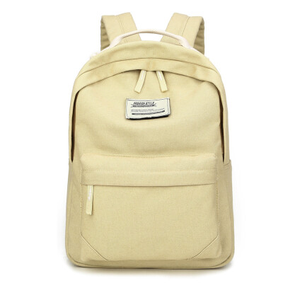 

Thousands of summer canvas bag shoulder bag female Korean version of the high school students bag backpack computer bag small fresh 2420 khaki