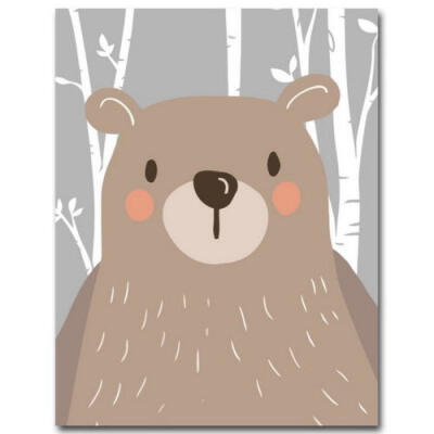 

Cartoon Childrens Room Painted Decorative Sticker Cute Animal wall sticker