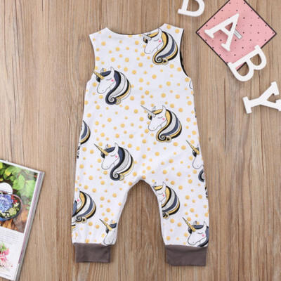 

UK Stock Unicorn Romper Newborn Baby Boy Girl Bodysuit Jumpsuit Playsuit Outfits