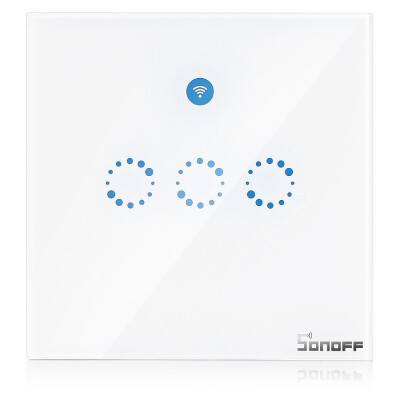 

SONOFF T1 3 Gang WiFi&RF 86 Type Smart Wall Touch Light Switch