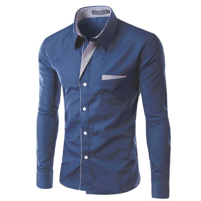 

New Arrivals Europe Size Men Shirts Slim Fit Solid Long Sleeve British Style Cotton Mens Shirt