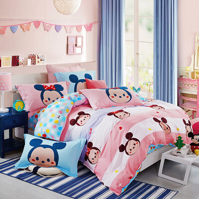 

Disney Four-piece cartoon 15-meter bed childrens student dormitory princess wind bed product cute Mickey