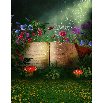 

Flowers of Book Photo Backdrop 57FT Vinyl Fabric Cloth Digital Printing Background s-2323