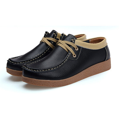 

Womens Shoes Casual Leather Walking Shoes Fashion Flats Shoes Breathable Light Shoes For Women Black Red Orange Size 35-40