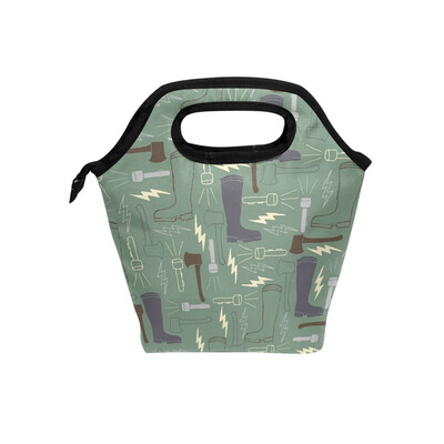 

Lunch Tote Bag Rainshoes Travel Picnic Insulated Lunch Handbags Portable Zipper Lunch Bag Box