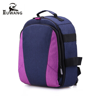 

HUWANG Outdoor Photography Padded Camera Bag Travel Backpack Shock-proof Water-resistant with Tripod Holder Laptop Pocket for Niko