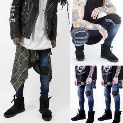 

MEN Jeans Slim STRETCH FIT SLIM FIT Trousers Casual Pants SKINNY RIPPED JEAN