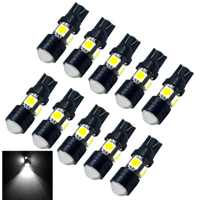 

YouOKLight 10PCS 7W 12V T10 LED Car Bulbs White Light 6000K 560lm 4SMD 5050 Black