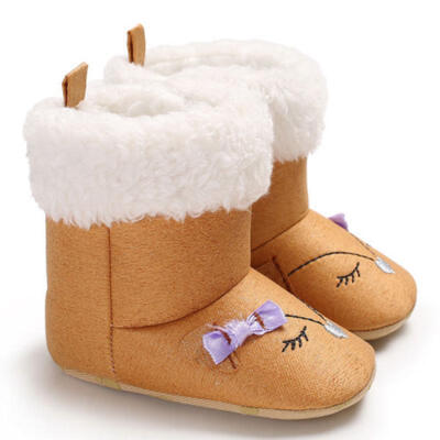 

Newborn Toddler Baby Boy Girl Infant Warm Snow Boots Soft Sole Booties Prewalker