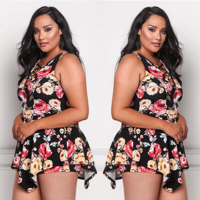 

Women One-Piece Swimsuit Swimwear Plus Size Padded Monokini Bikini Bathing Beach