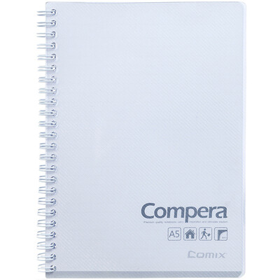 

COMIX CPA5801 Compera double helix PP face notepad A5 page 80 transparent