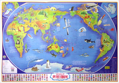 

世界知识地图 儿童房专用挂图（3-12岁）