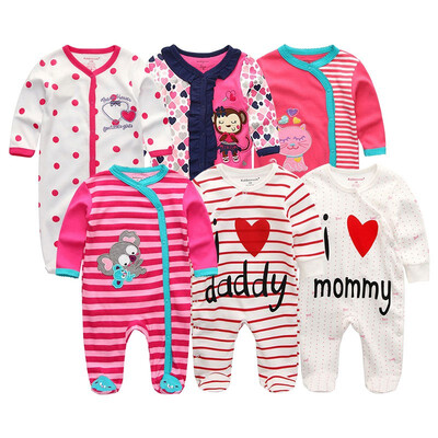 

6PCS Cartoon Unisex Baby Girl Clothes Cotton Jumpsuit Baby Rompers Babywear Newborn Baby Boy Clothes Bebe Girls Clothing Sets