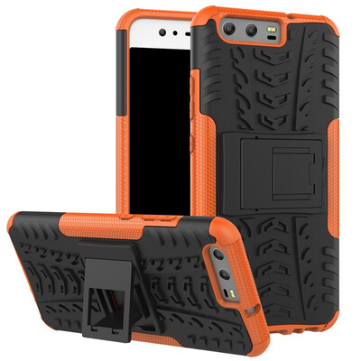 

Fivice Huawei P10 Case TPU anti-fall tire pattern back clip bracket phone case