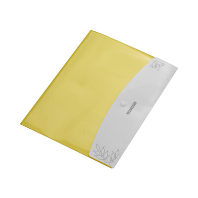 

Double Pockets Plastic File Envelope Waterproof Document Holder Portfolio with Snap Button Closure for A4 Letter Size School Offic
