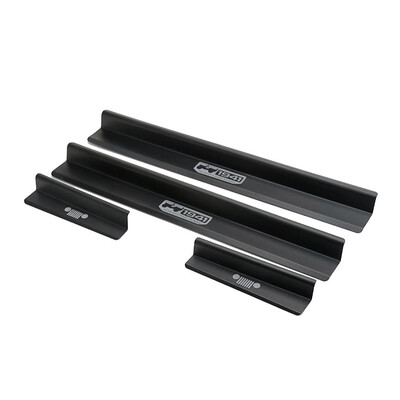 

Door Entry Sill Protector Plate Guards Aluminum Alloy For Jeep Wrangler JK 2007-2016 Black Front&Rear 4 Pcs