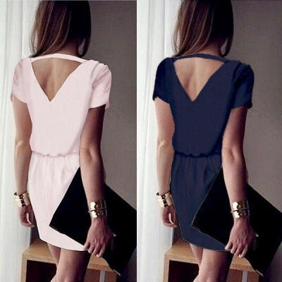 

Women Lady Casual Chiffon Slim Dress Skirt Party Evening Cocktail Formal Dresses