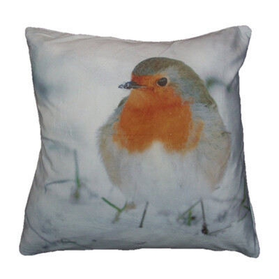 

UpperX Robin Red Bird in the Snow Cushion Cover Super Soft Feel