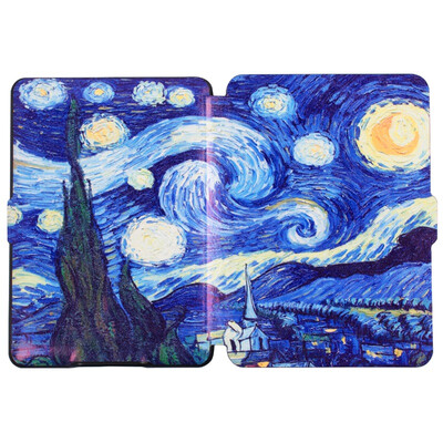 

Smart Printed leather cover case ultra thin cover case for Amazon Kindle Paperwhite 1/ 2/3paperwhite3(New model)+free stylus+film