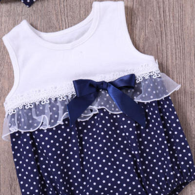 

Newborn Baby Girl Princess Lace Romper Jumpsuit Bodysuit 2Pcs Clothes Outfit Set