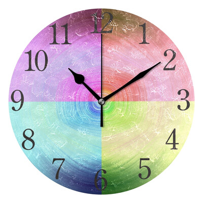 

Wall Clock Arabic Numerals Design Four Colors Round Round
