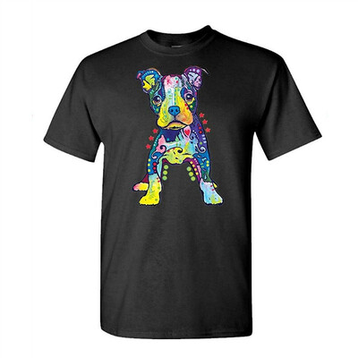 

ON My OWN - Pitbull Puppy Dog - Dean Russo - Mens Cotton T-Shirt