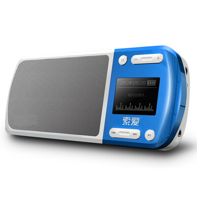 

Sony Ericsson Soaiy S-168 portable radio old man put mp3 music player card speaker U disk small sapphire blue