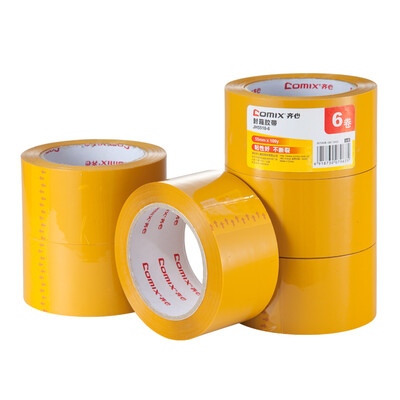 

(COMIX) 6 package 48mm * 100Y (91.4 meters) Beige strong sticky sealing tape office stationery JH4810-6