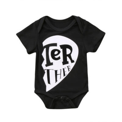 

Newborn Baby Kids Suit Sister Brother Top T-shirt Romper Jumpsuit Clothes Outfit