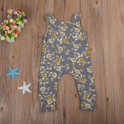 

AU Toddler Baby Girls Floral Jumpsuit Sleeveless Romper Bodysuit Outfit Clothes